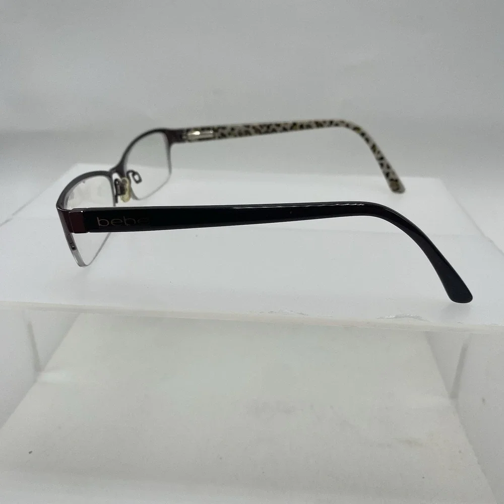 Bebe Eyeglasses Women FRAME ONLY Cat Eye Half Rim 57-17 Brown 502